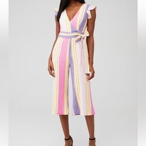 Line & Dot Multicolor Striped Jumpsuit
